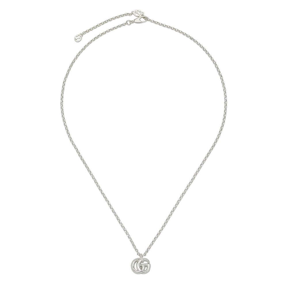 Gucci GG Marmont Shinny G Silver Necklet