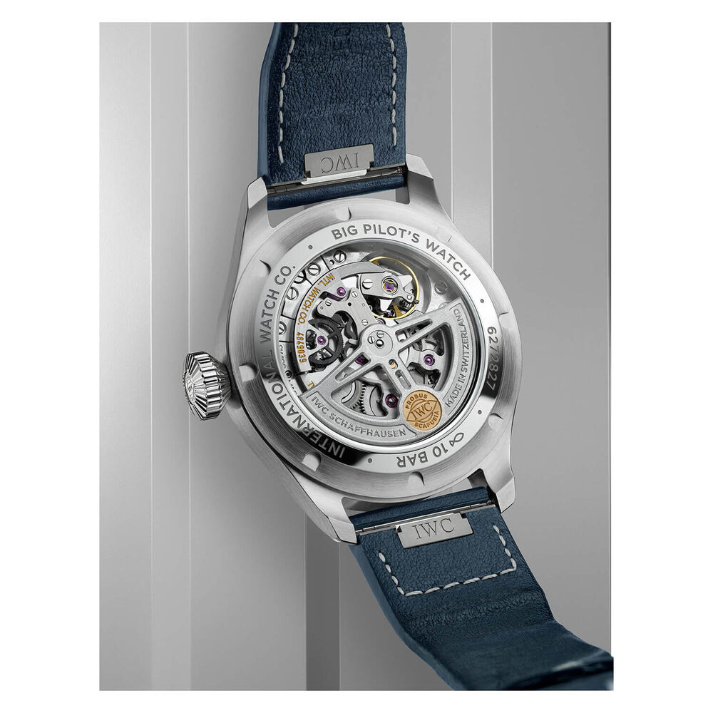 IWC Schaffhausen Big Pilot's Watch 43 Blue Dial Strap Watch image number 3