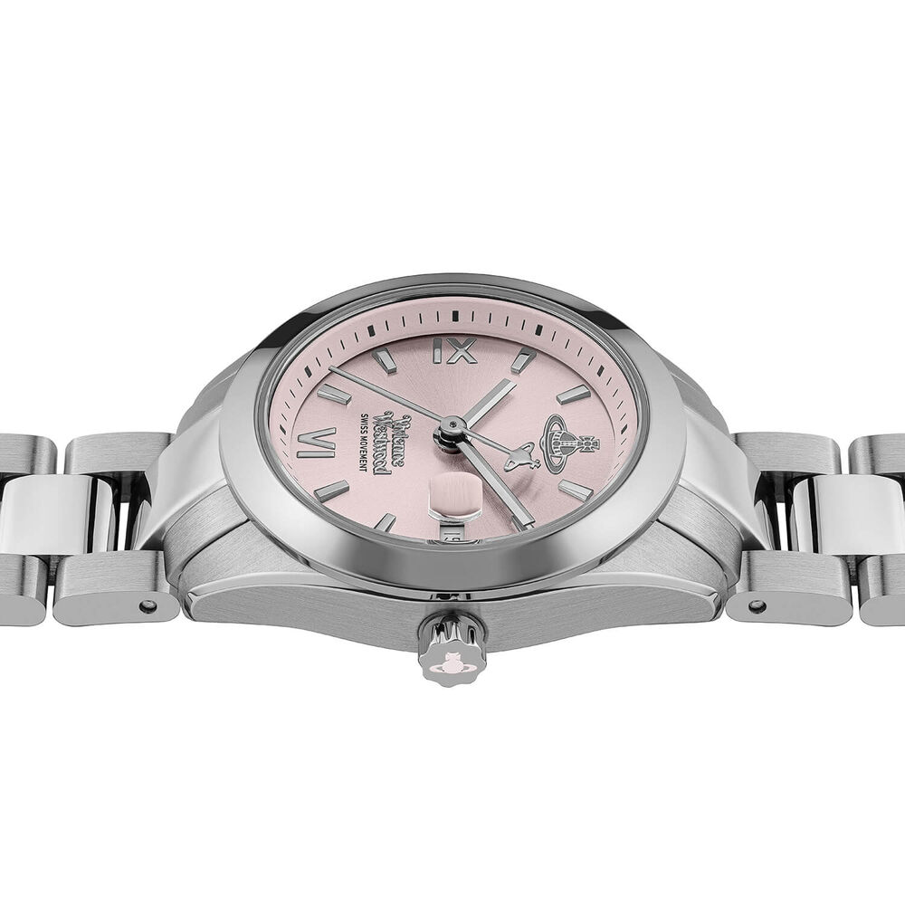 Vivienne Westwood Fenchurch 28mm Pink Dial Steel Bracelet Watch image number 3
