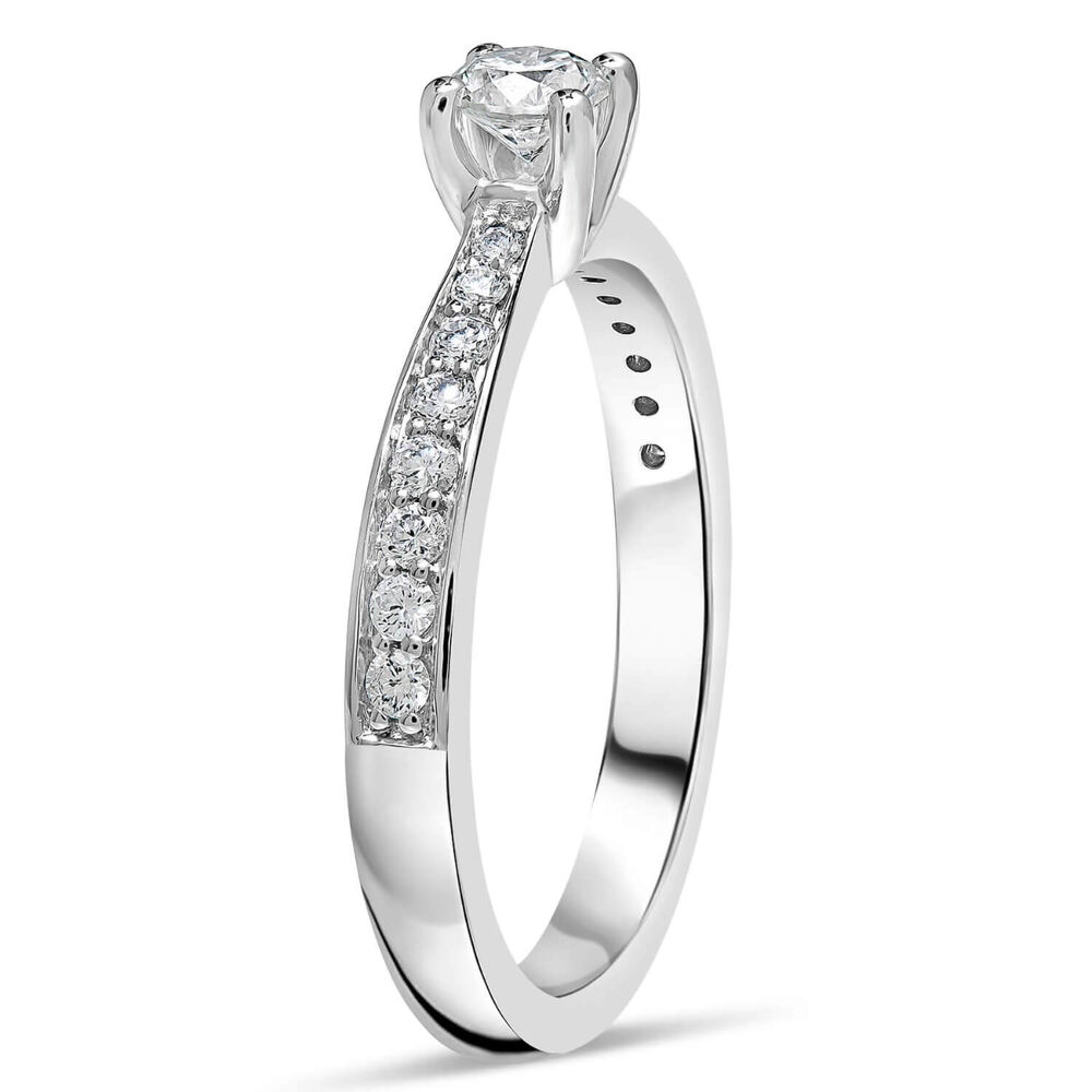 Platinum 0.50 carat diamond ring image number 3