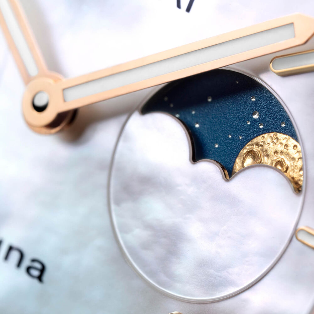 Panerai Luminor Due Luna Goldtech™ Madreperla 38mm Dial Blue Leather Strap Watch image number 5