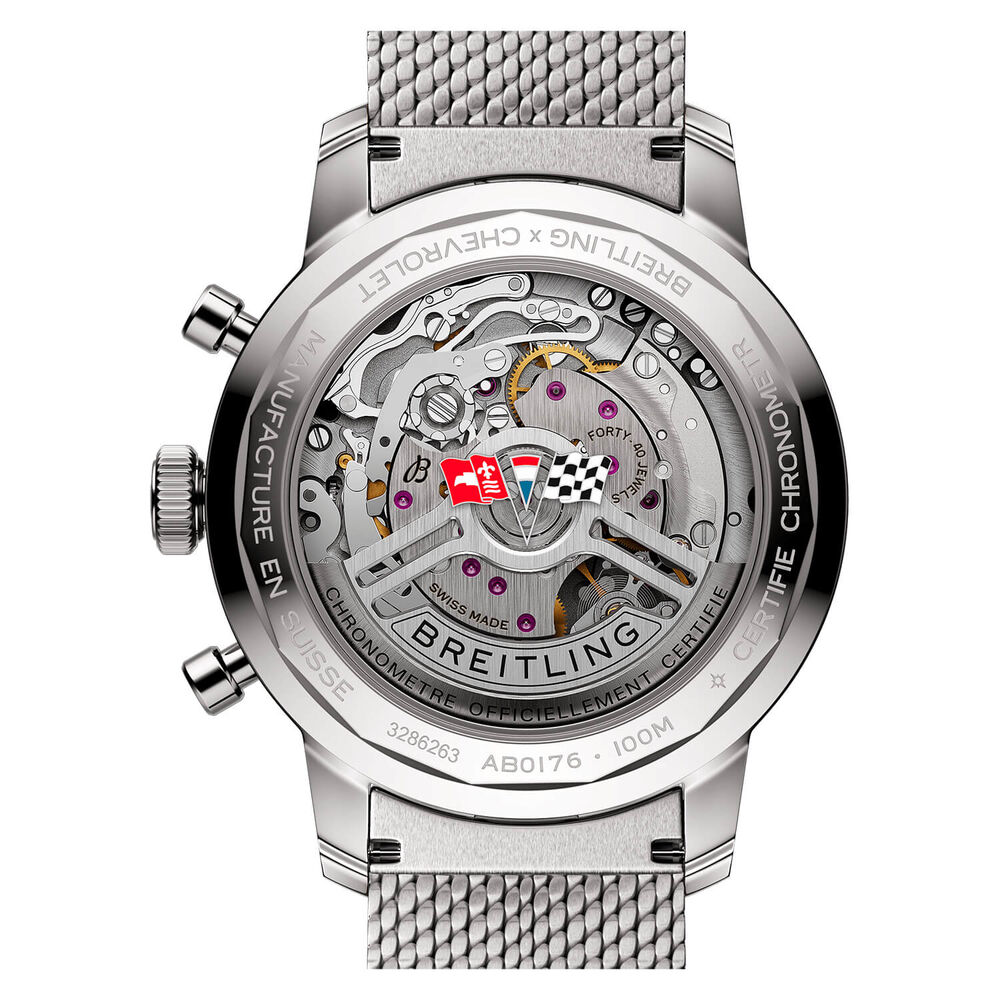 Breitling Top Time B01 41mm Chronograph Corvette Red Dial Bracelet Watch image number 3