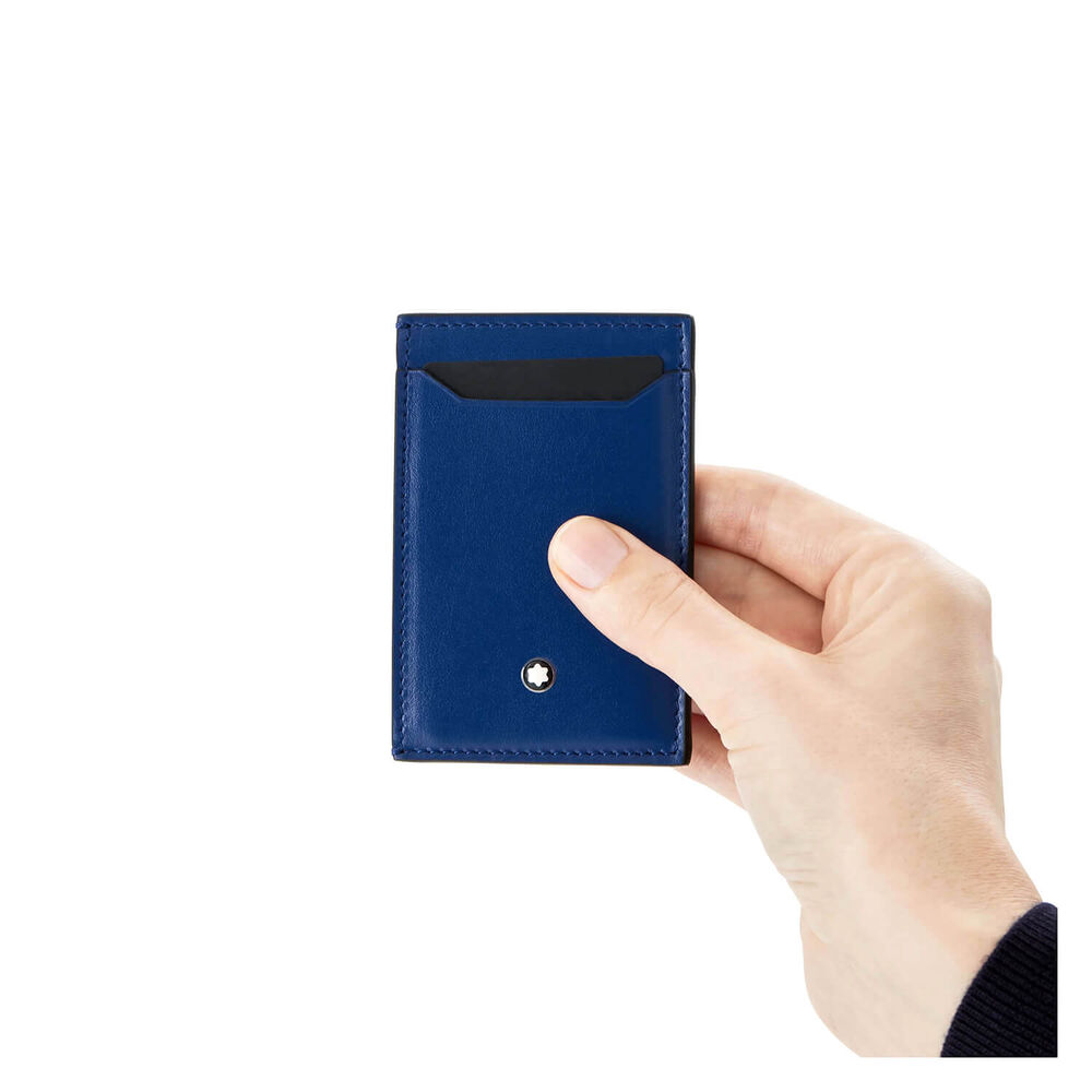 Montblanc Meisterstück Blue Leather 3cc Card Holder image number 2