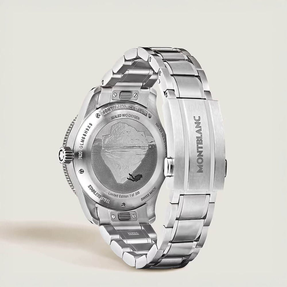 Montblanc Iced Sea 38mm Red Dial Stainless Steel Bracelet Watch