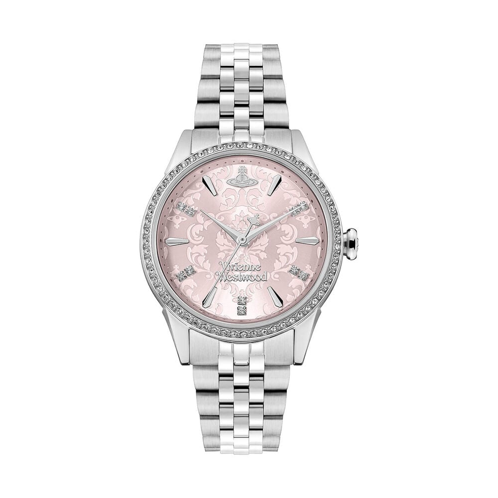 Vivienne Westwood Little Wallace 32mm Pink Dial Steel Bracelet Watch