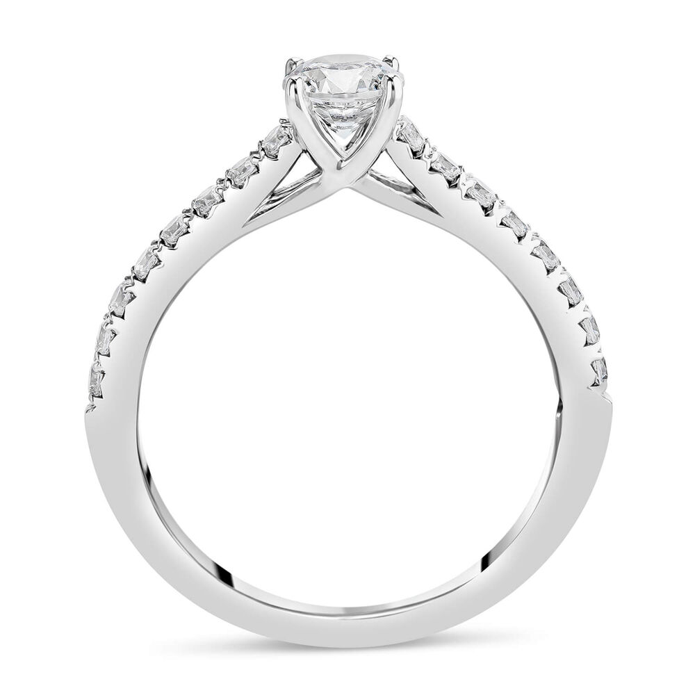 Northern Star 18ct White Gold Solitaire with Shoulders 0.50 Carat Diamond Ring image number 3