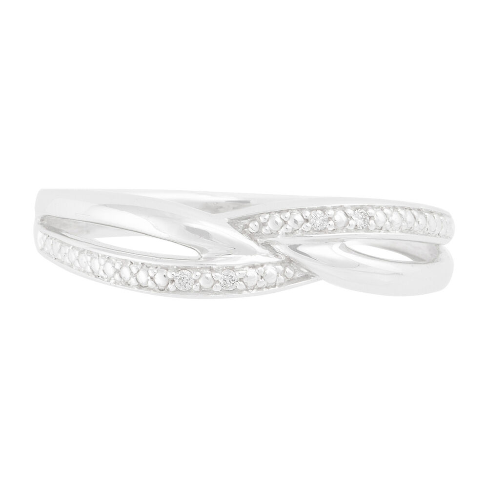 Ladies' 9ct White Gold and Diamond Dress Ring image number 1