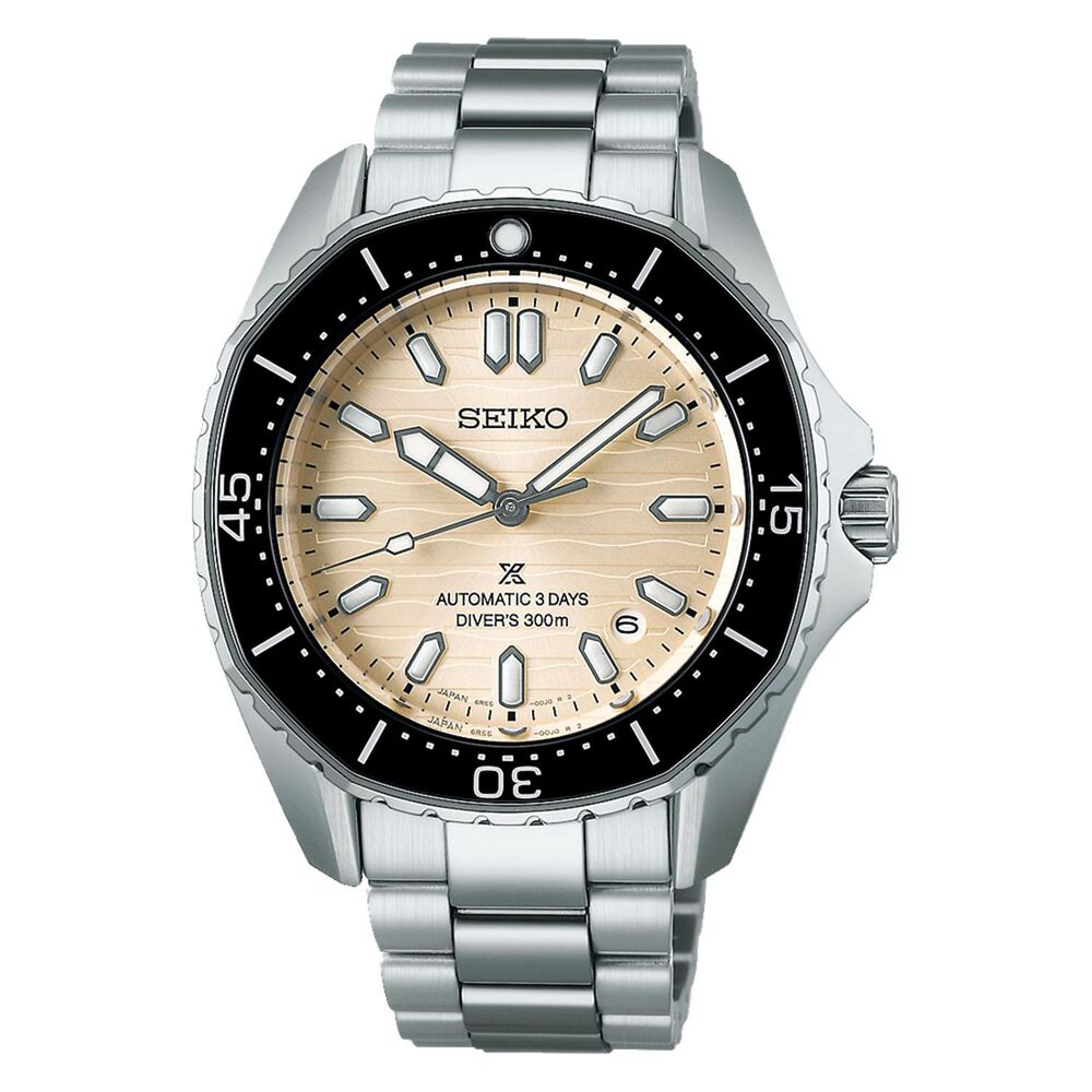 Seiko Prospex 300m Diver’s 41.3mm Pearl Dial Stainless Steel Bracelet Watch image number 0