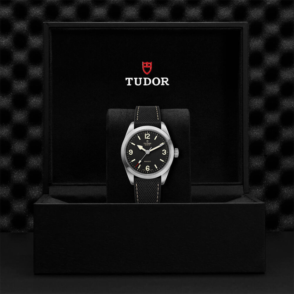 TUDOR Ranger 39mm Black Dial Hybrid Black Strap Watch image number 4