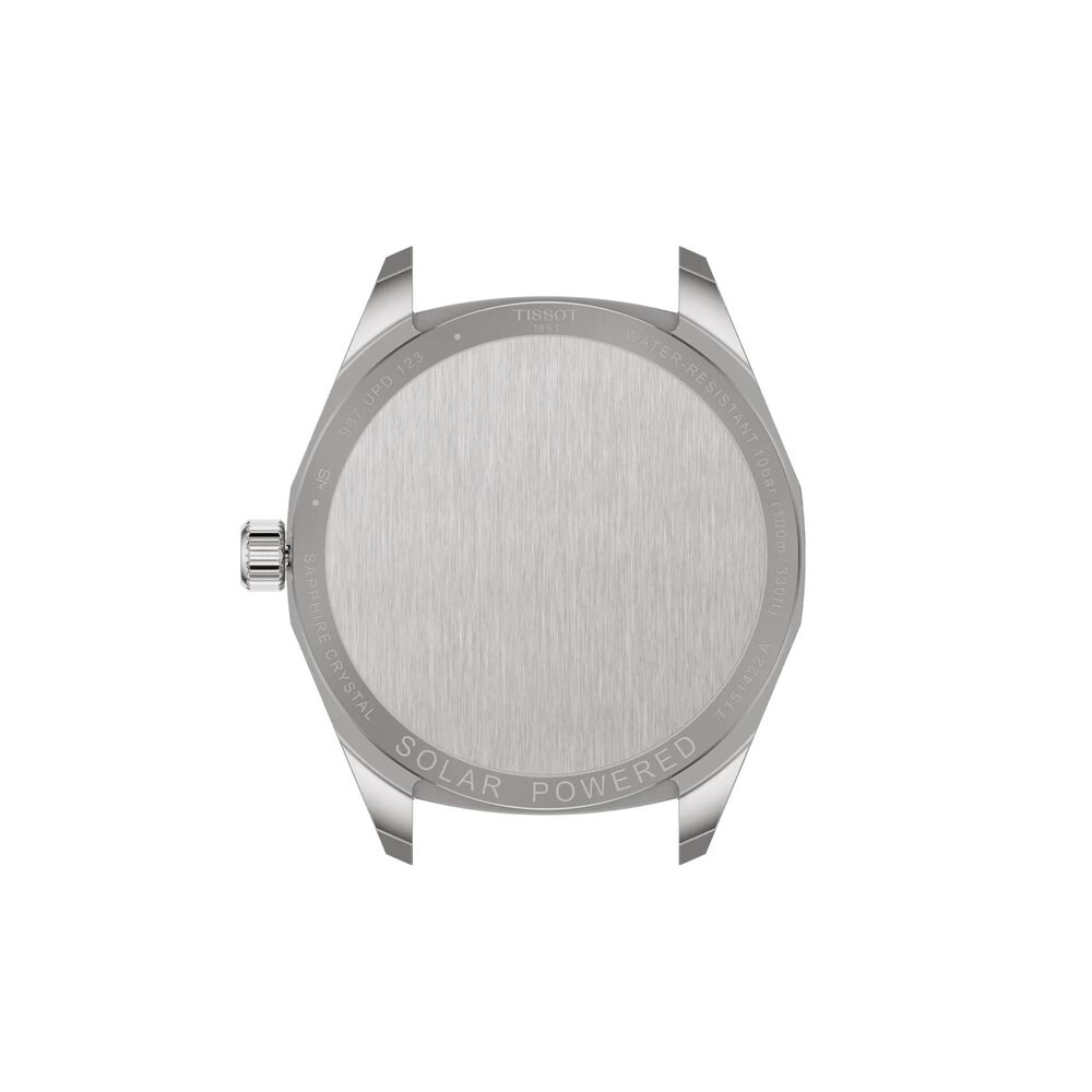 Tissot PRC 100 Solar 39mm Silver Dial Yellow Gold PVD Steel Bracelet Watch