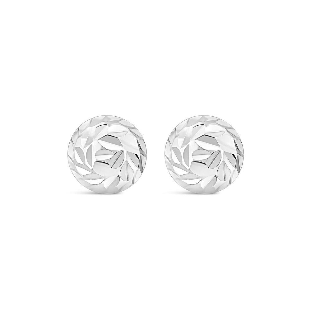 Sterling Silver Diamond Cut Small Ball Stud Earrings