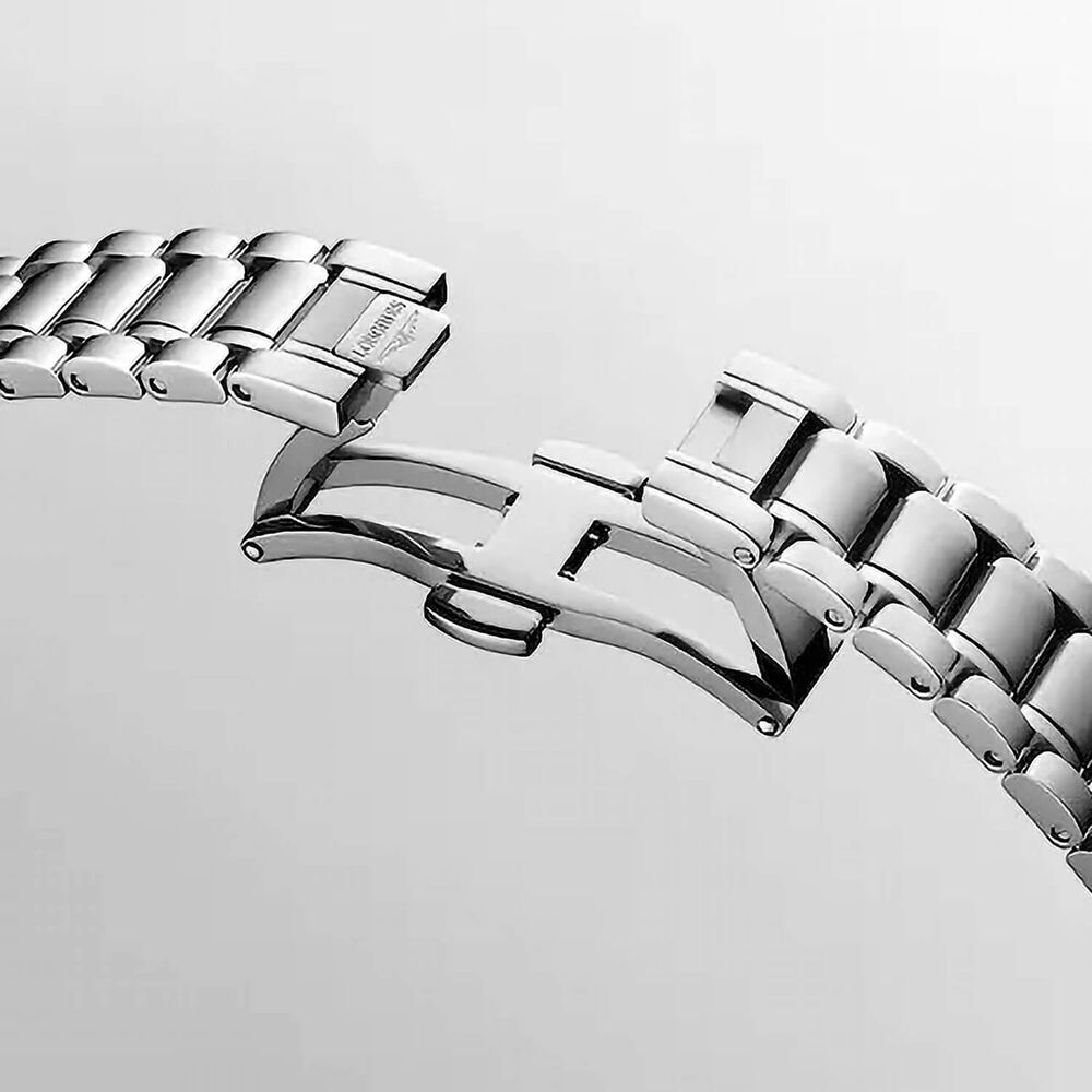 Longines Master Collection 30mm White MOP diamond Dot Dial Steel Bracelet Watch