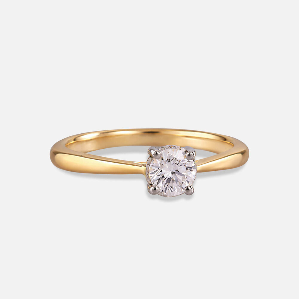 Prism 9ct Yellow Gold 0.50ct Round Brilliant Diamond Solitaire Ring
