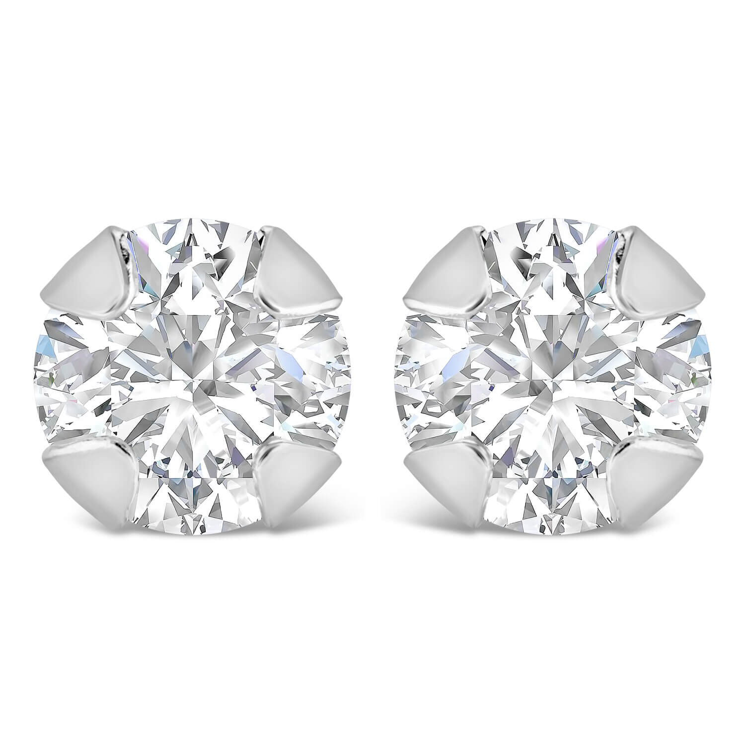 4mm white gold stud earrings sale