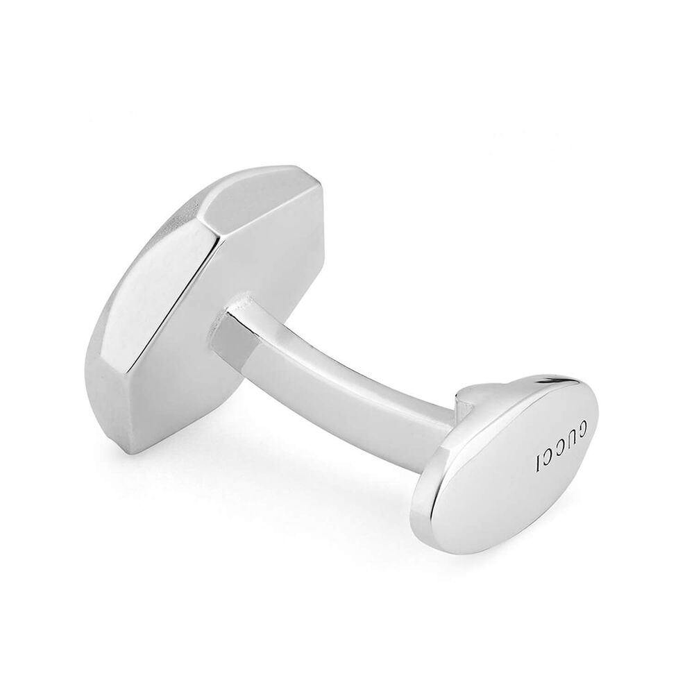 Gucci Trademark Sterling Silver Cufflinks