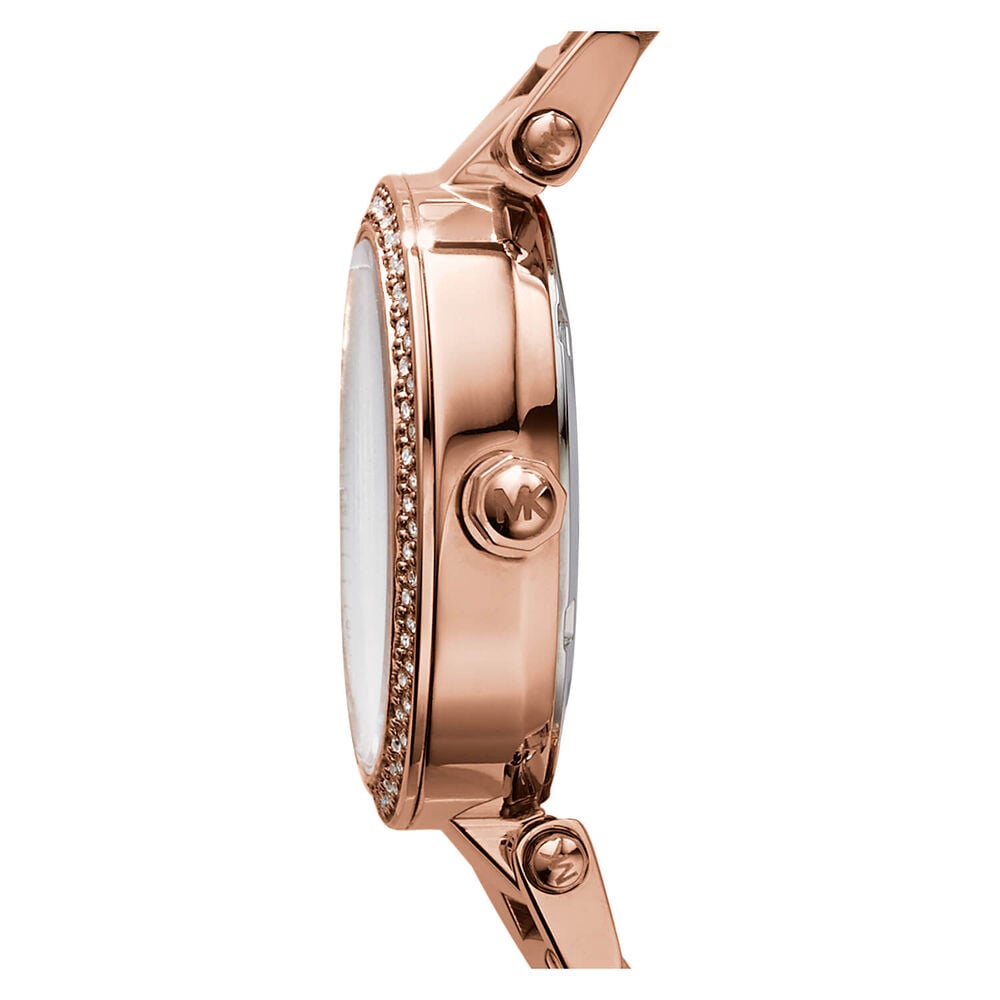 Michael Kors Parker stone-set rose gold-plated bracelet watch