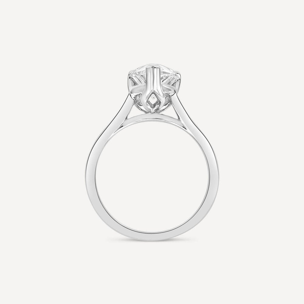 Born Platinum 2.50ct Lab Grown Pear  Solitaire Diamond Ring image number 1