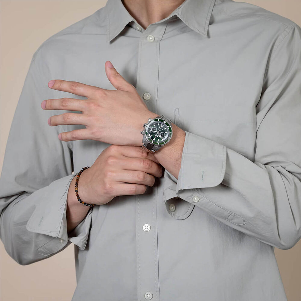 Rado Captain Cook High-Tech Ceramic Automatic Chronograph 43mm Green Dial Bracelet Watch image number 6