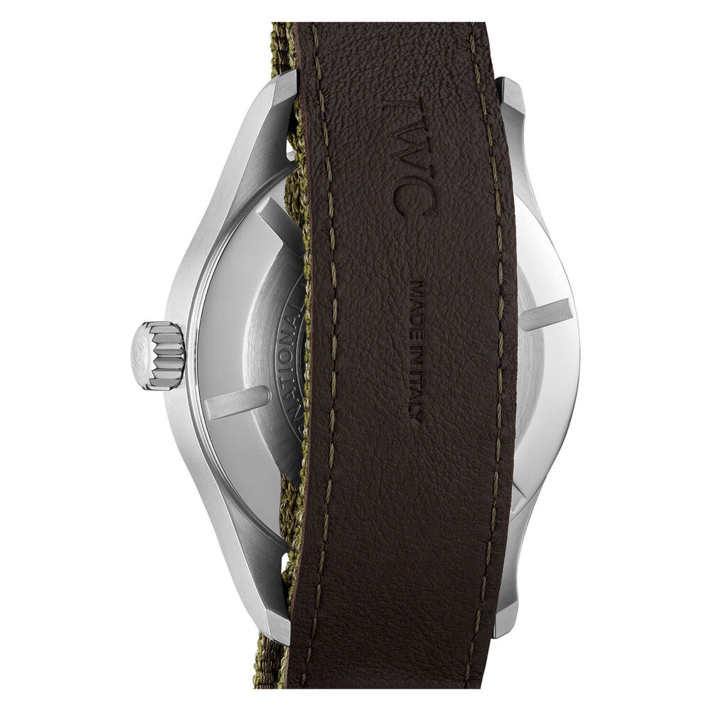 IWC Schaffhausen Pilot's Watch Automatic Spitfire Black Dial Green Strap Watch image number 4