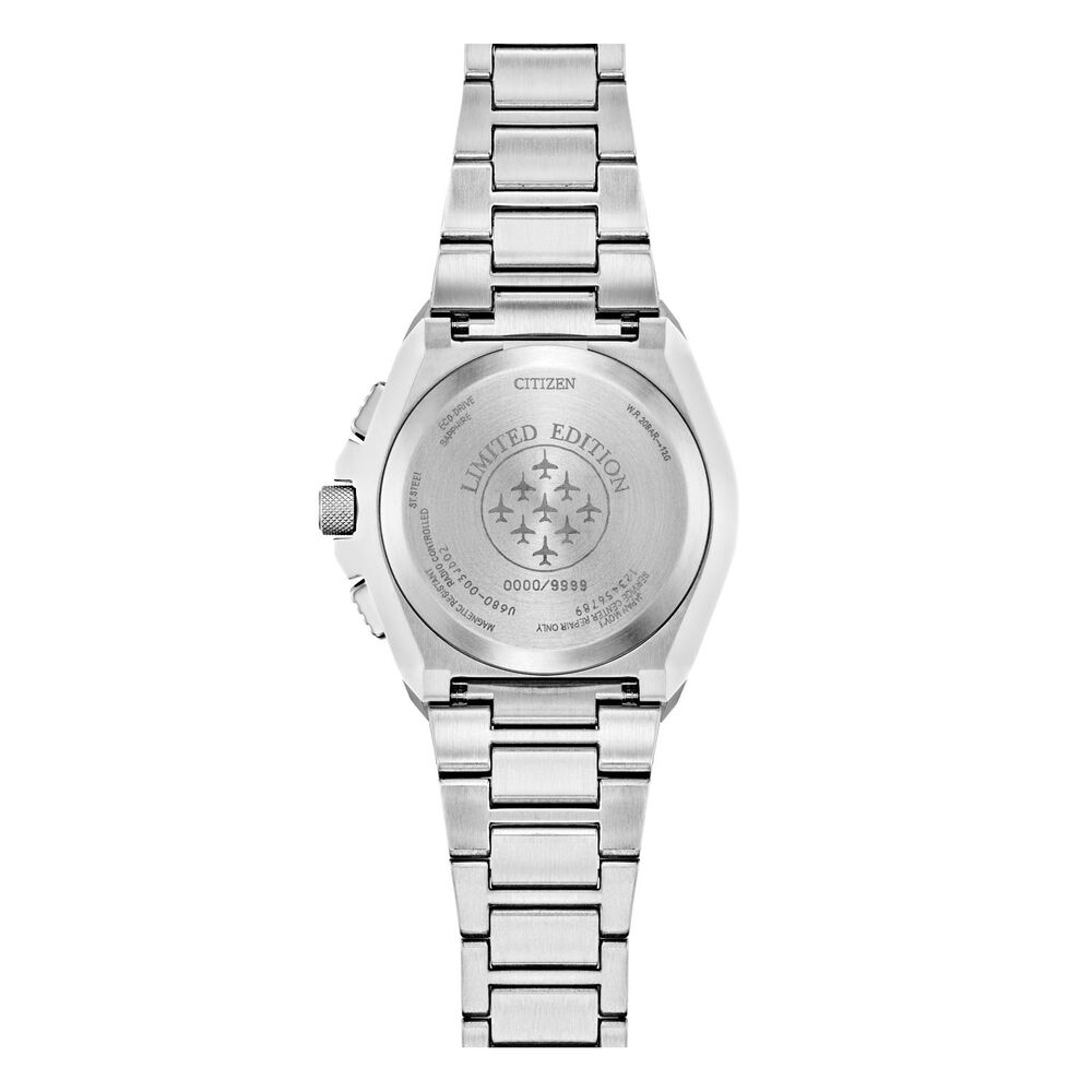 Citizen Eco-Drive Men's Limited Edition Red Arrows Black Dial Steel Bracelet Watch image number 3