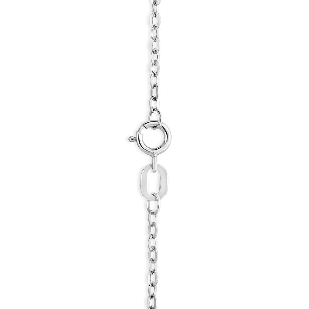 9ct White Gold 18'  Rolo Chain Necklace image number 1
