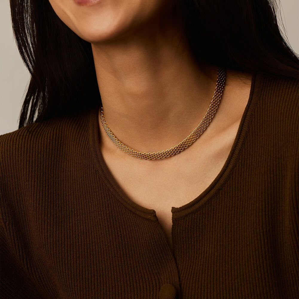 Missoma 18ct Gold Plated Steel Heirloom Chain Choker Necklace