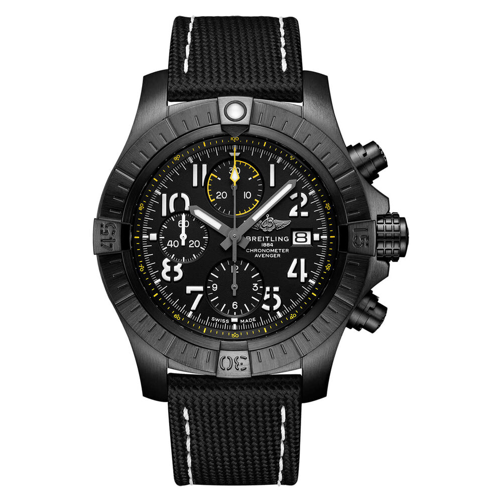 Breitling Avenger 45mm Night Mission Black Titanium Case Watch image number 0