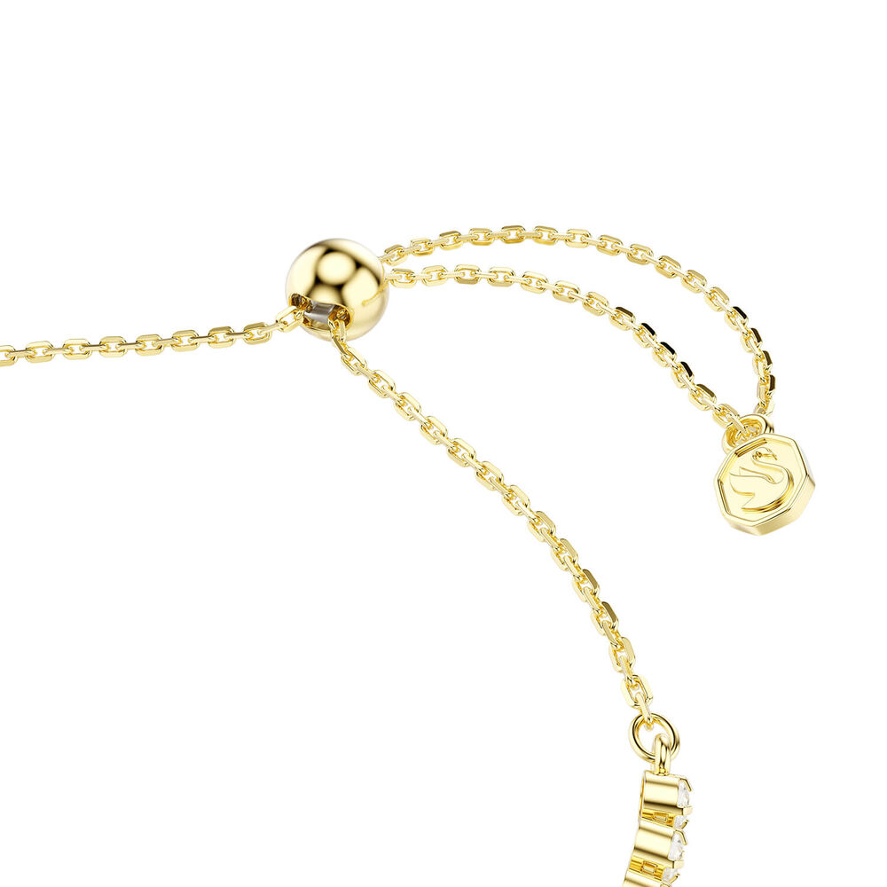 Swarovski Idyllia Cubic Zirconia 18ct Gold Finished Heart With Arrow Bracelet