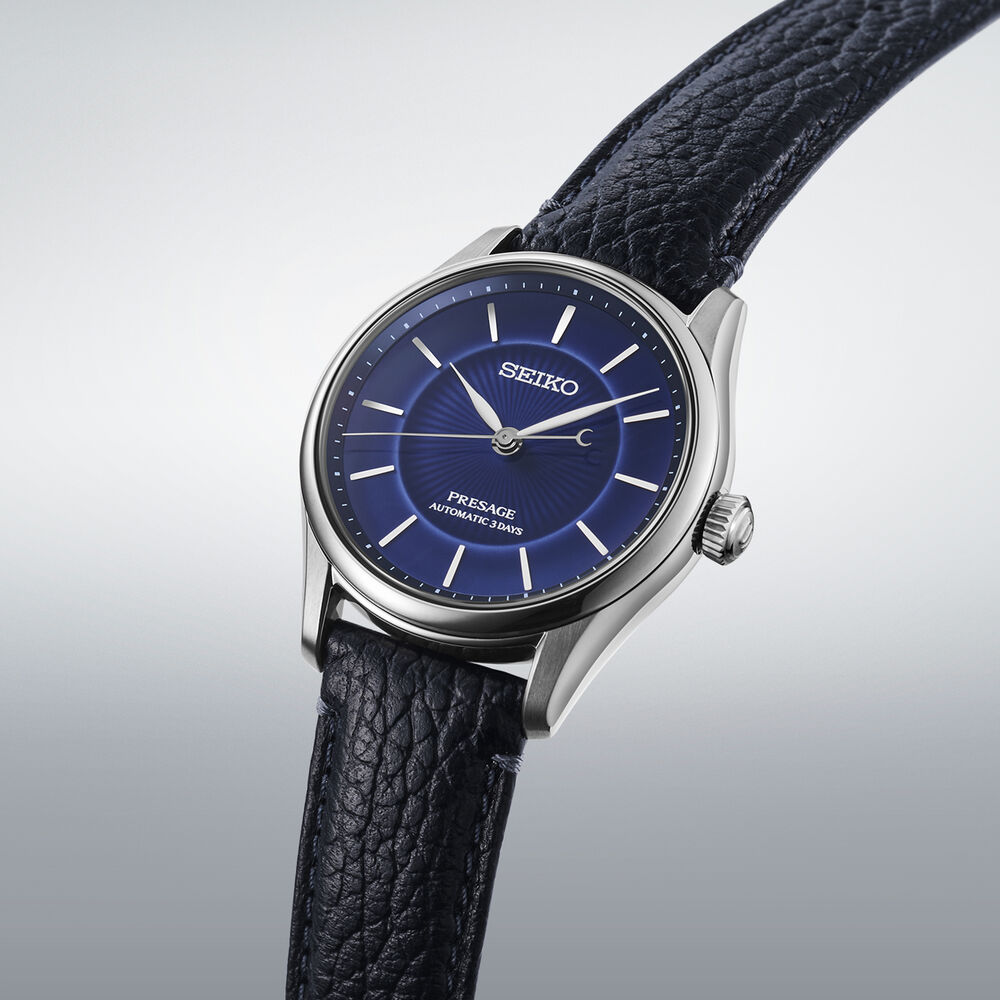 Seiko 145th Anniversary Presage Classic Series Limited Edition 'Shiro-neri' Leather Strap Watch