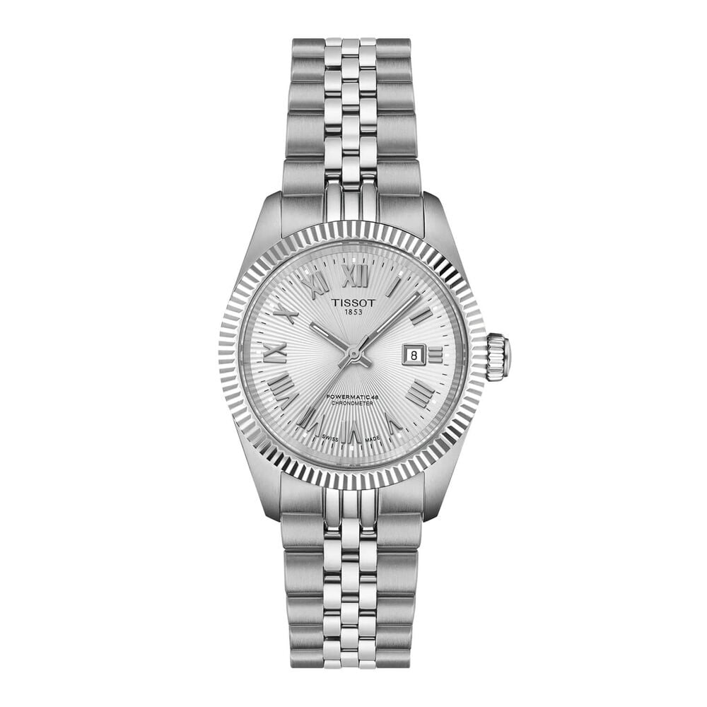 Tissot Ballade Powermatic 48 COSC 30mm Silver Dial Steel Bracelet Watch image number 0