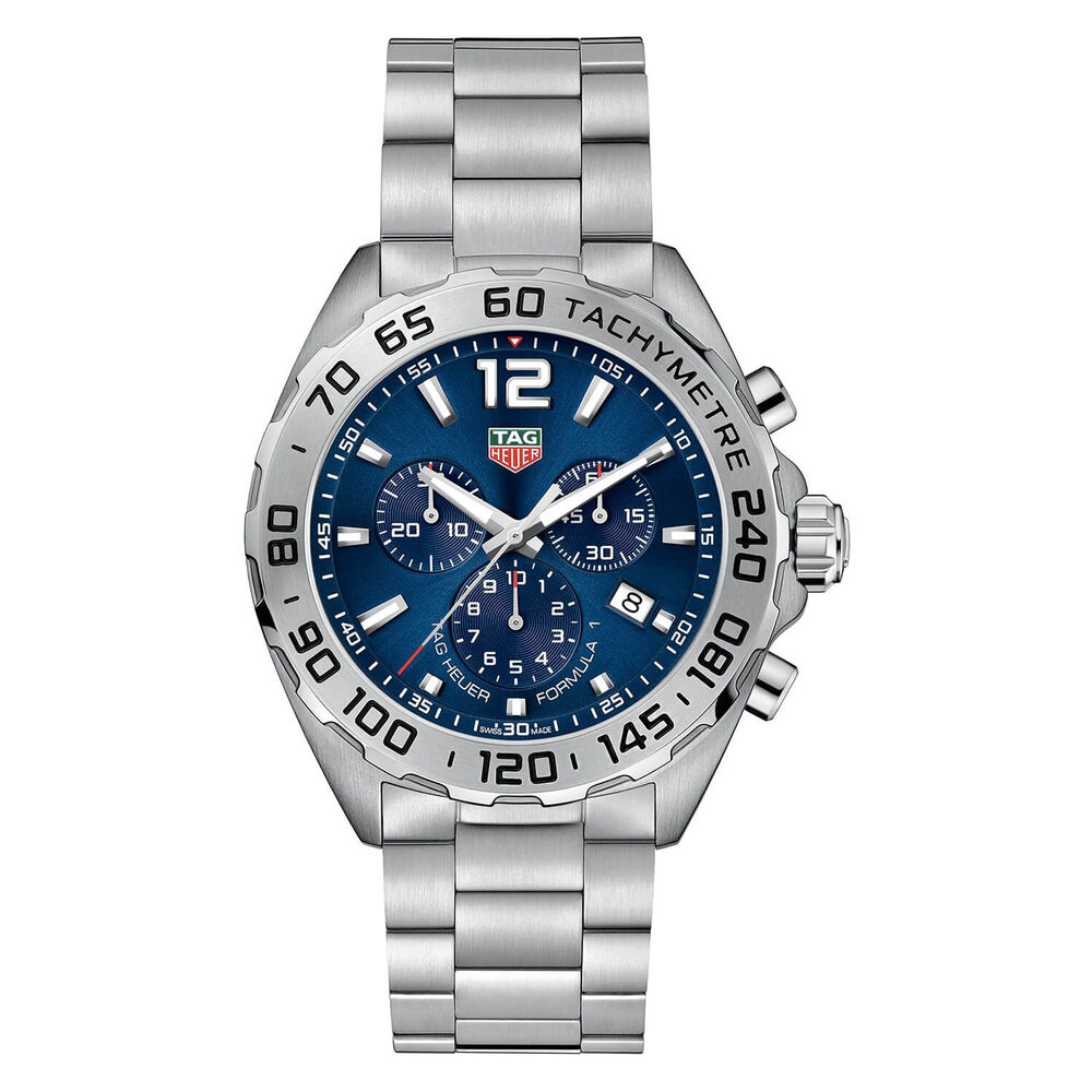 TAG Heuer F1 Tachymetre Blue Dial Steel Bracelet Men's Watch