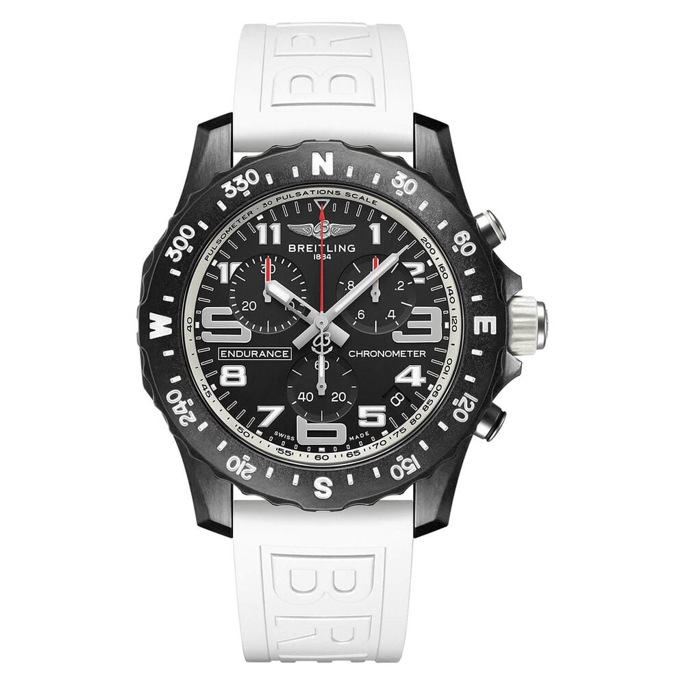 Breitling Endurance Pro 44mm White Detail Rubber Strap Watch