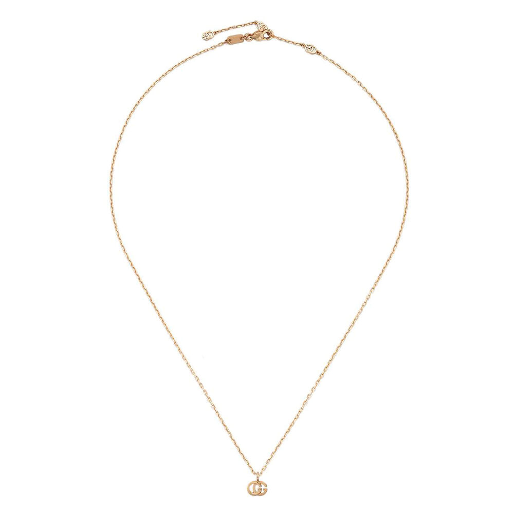 Gucci Running GG Pendant 18ct Rose Gold Necklace image number 0