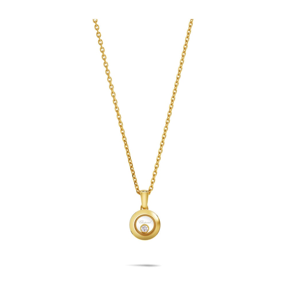 Chopard 18ct Yellow Gold Happy Diamond Icon Round Pendant image number 0