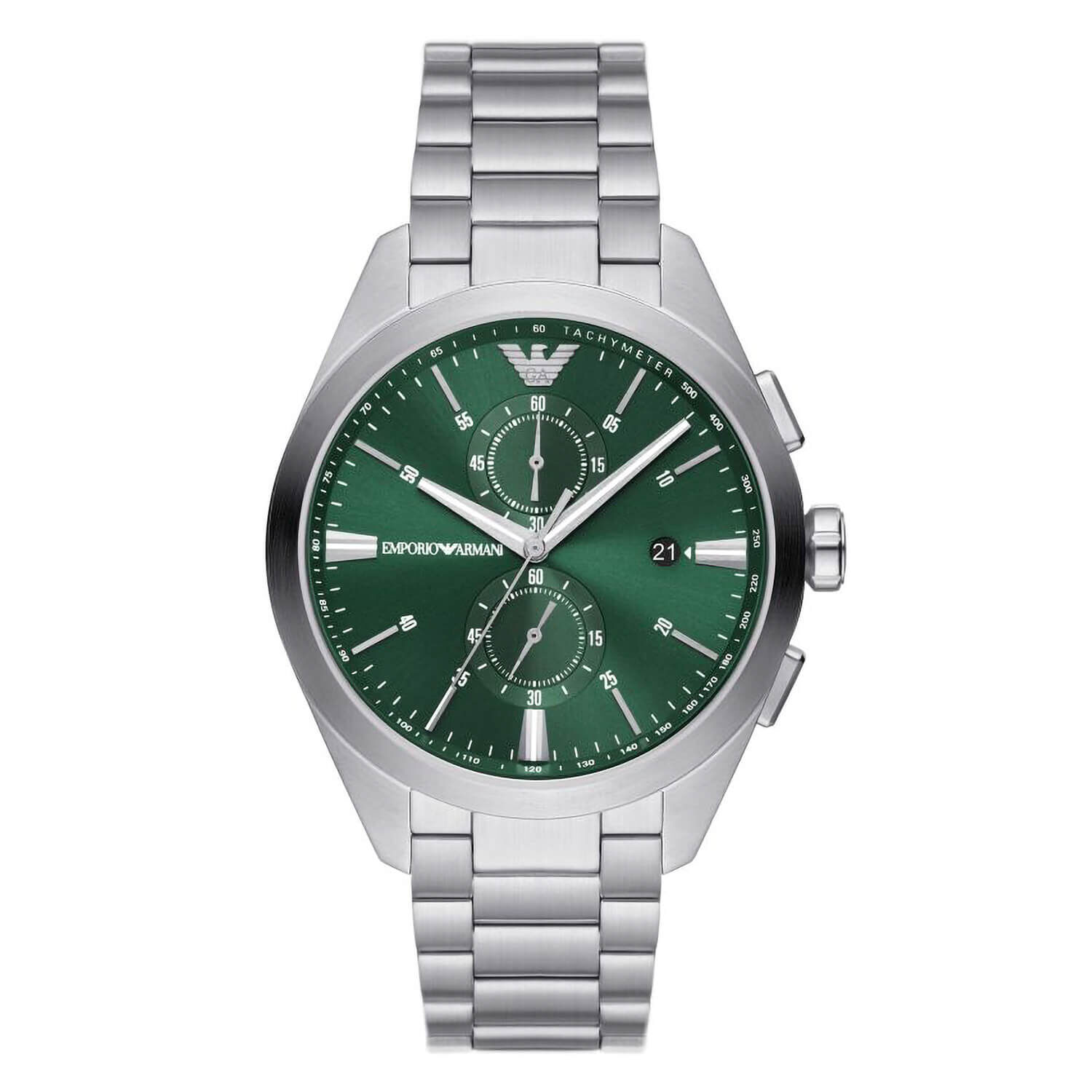 Emporio Armani Claudio 42.5mm Green Steel Case Chronograph Watch