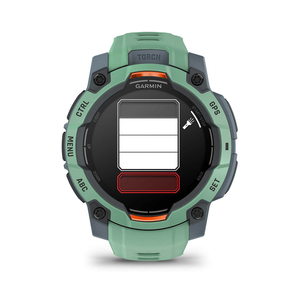 Garmin Instinct 3 AMOLED 45mm Neotropic Bezel & Silicon Strap Watch image number 3