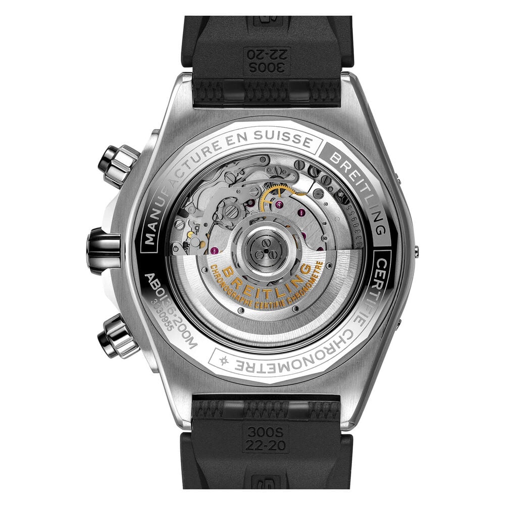 Breitling Super Chronomat 44mm Black ceramic Case Rubber Strap Watch image number 1