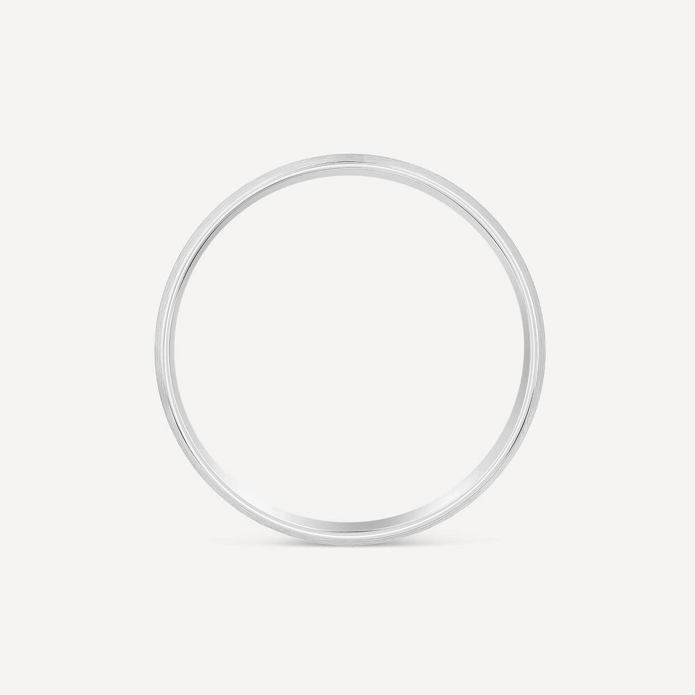 Platinum 6mm Matte & Polished Wedding Ring image number 3