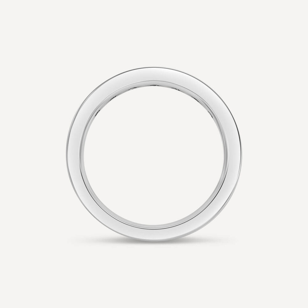 18ct White Gold 3.5mm 0.67ct Diamond Pave Set Wedding Ring- (Special Order) image number 3