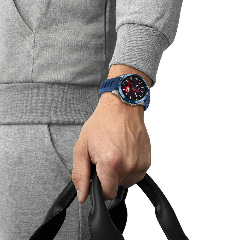 Tissot T-Touch Connect Sport 43.75mm Black Dial Blue Rubber Strap Watch image number 5