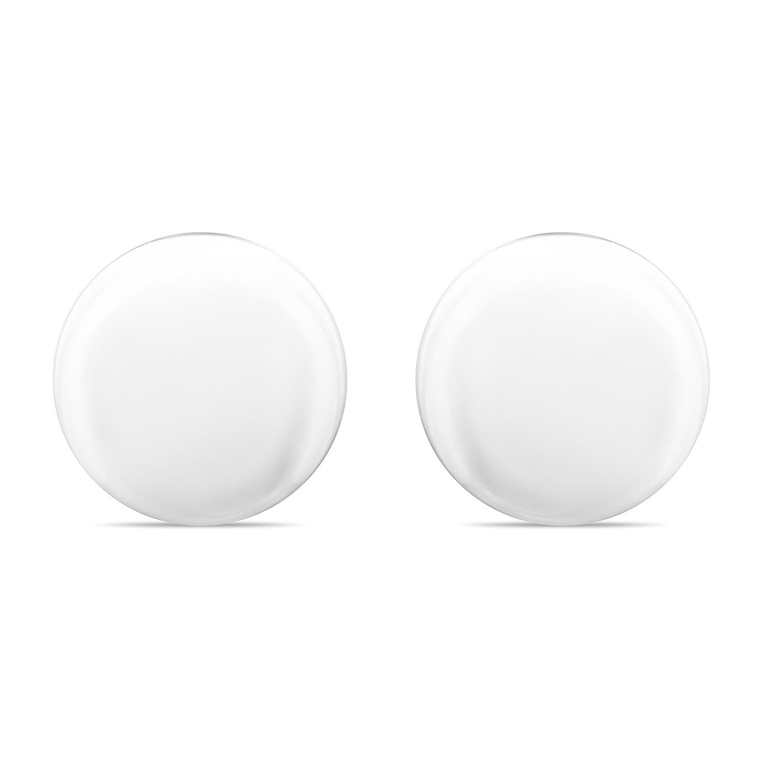 Silver flat discount stud earrings
