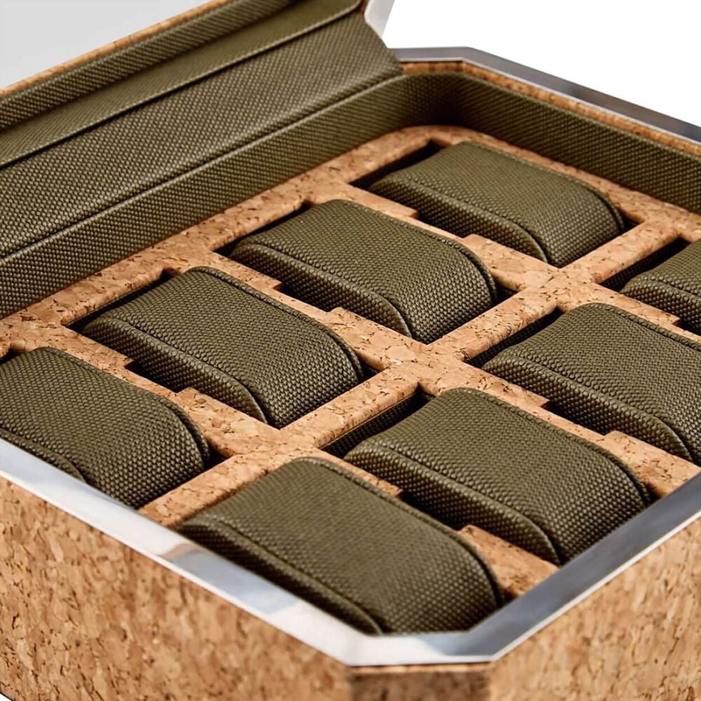 WOLF Cortica Natural Cork 8 Pc Watch Box