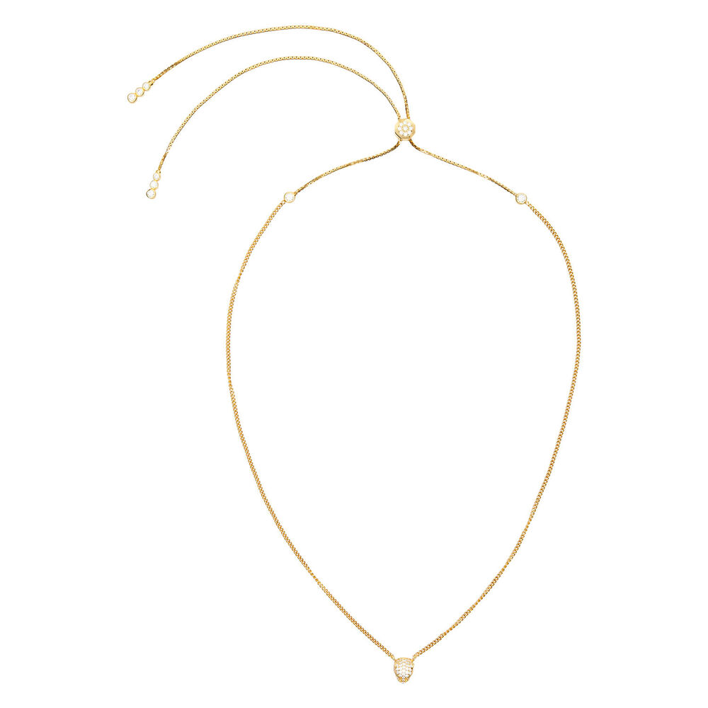 CARAT* London Maumau Yellow Gold Vermeil Cat Head Necklace image number 0