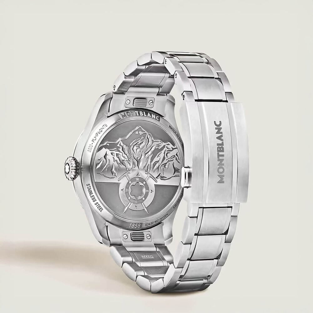 Montblanc 1858 Small Edit 38mm Black Dial Stainless Steel Bracelet Watch
