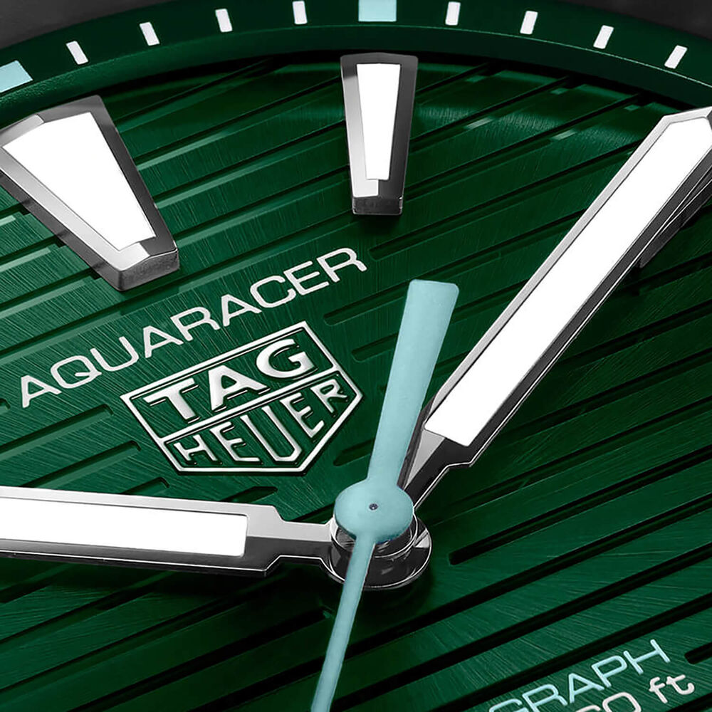 TAG Heuer Aquaracer Professional 200 Solargraph 40mm Green Dial Steel Bracelet Watch image number 2