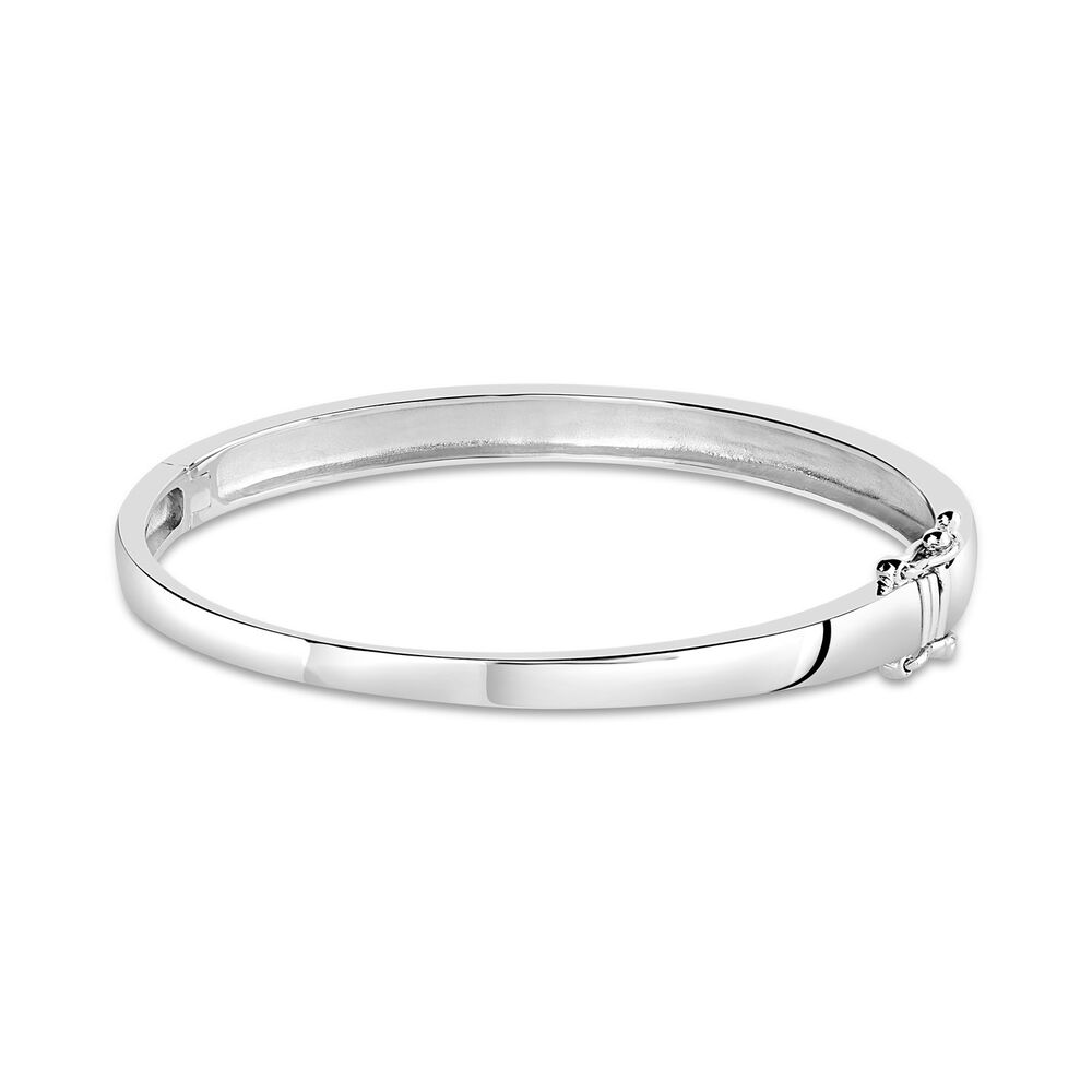 Sterling Silver Wide Court Bangle