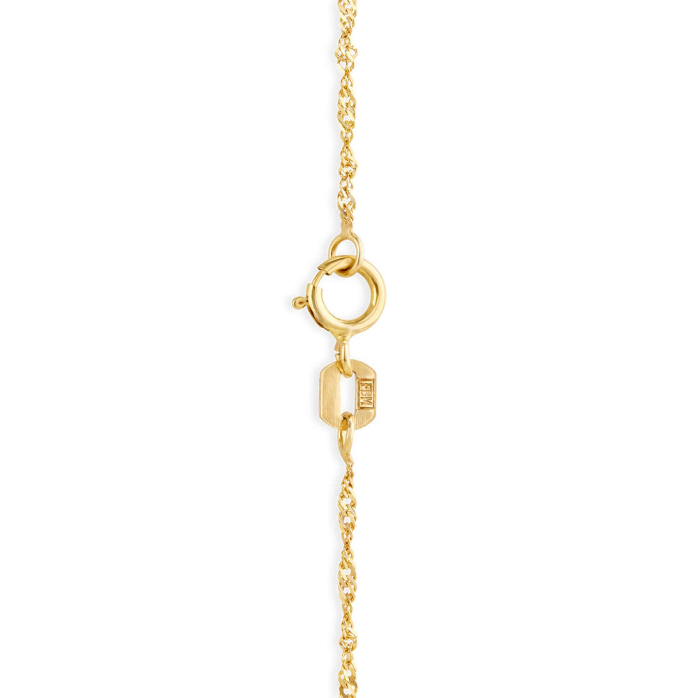 9ct Yellow Gold Sparkle Sing 18' Chain Necklace image number 1