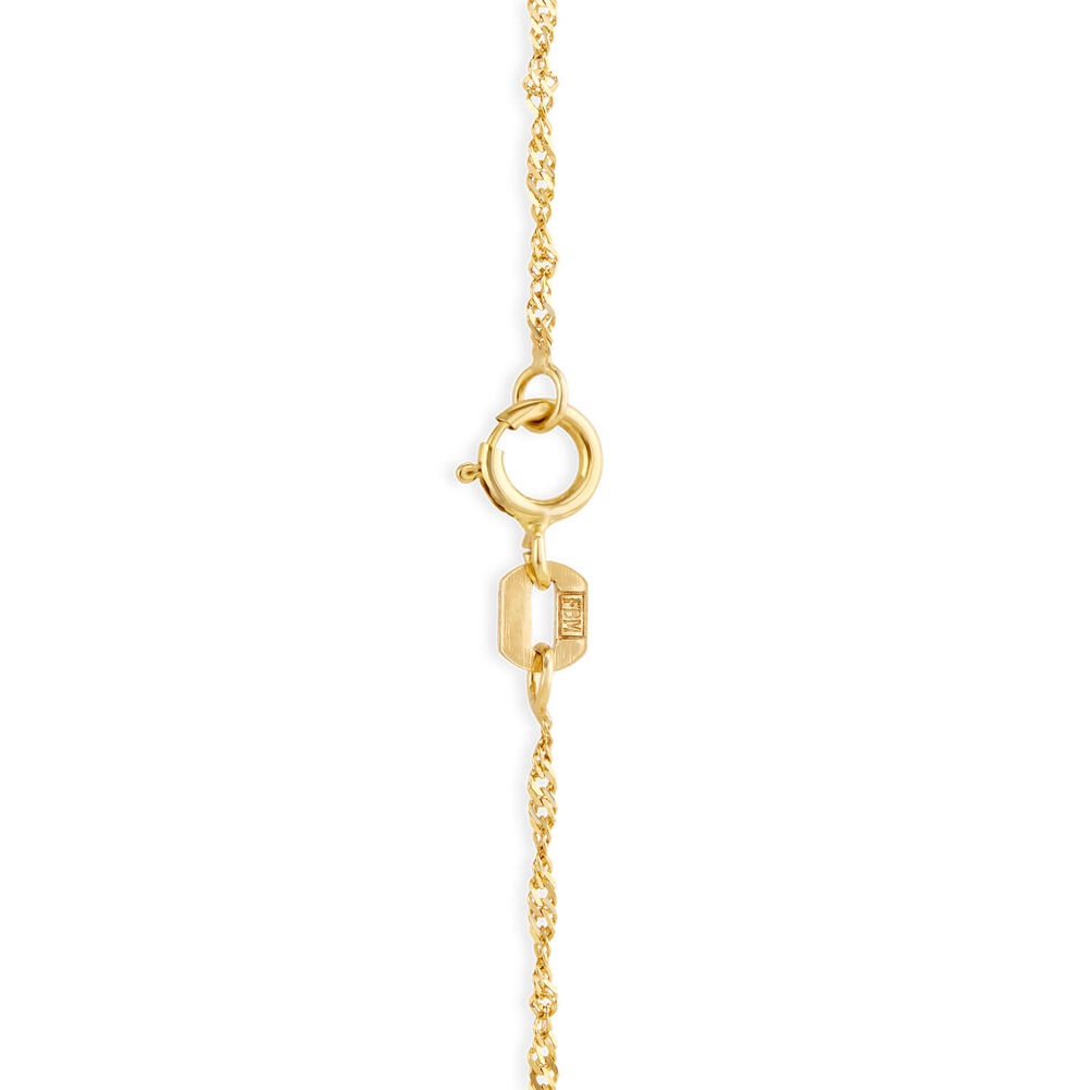 9ct Yellow Gold Sparkle Sing 18' Chain Necklace