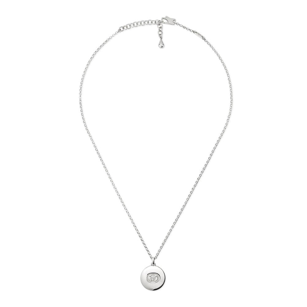 Gucci Blind for Love Silver Round Pendant Necklace