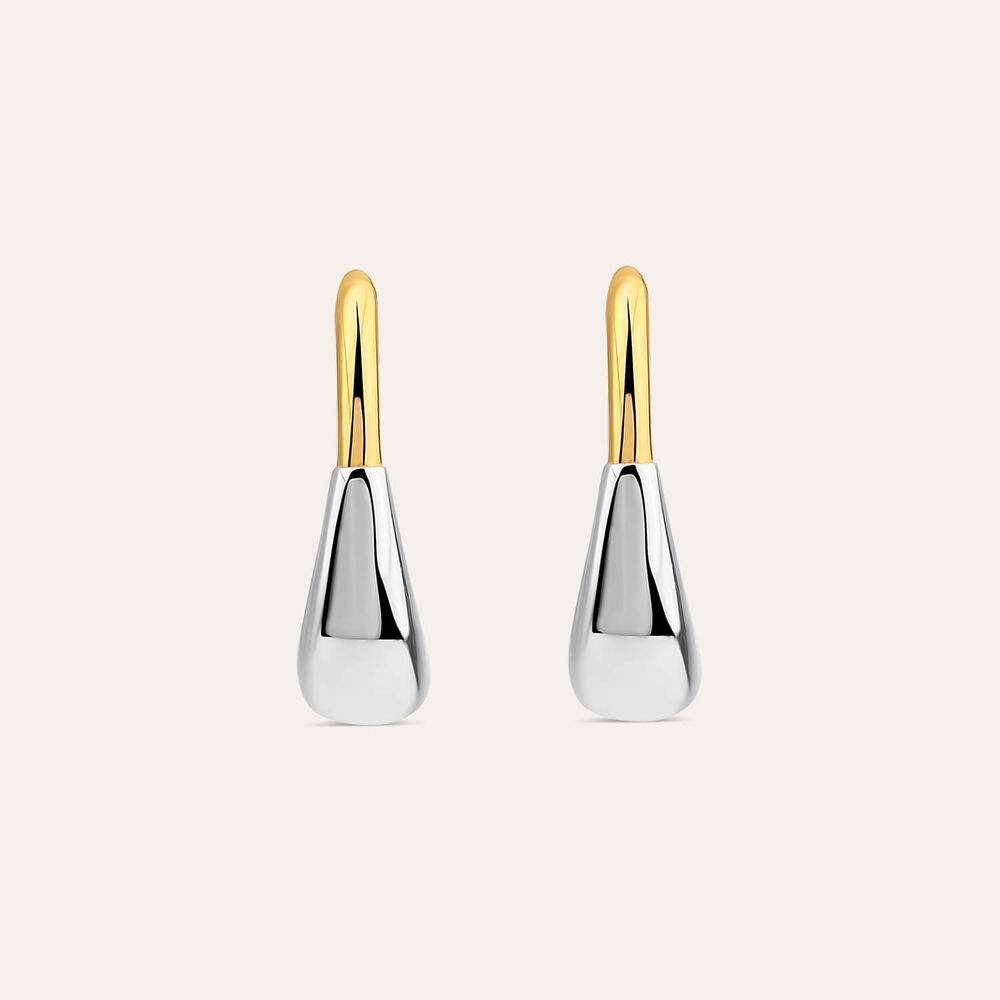 Yellow Gold Plated Vermeil Sterling Silver Handbag Hoop Earrings